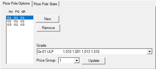 options of a price pole