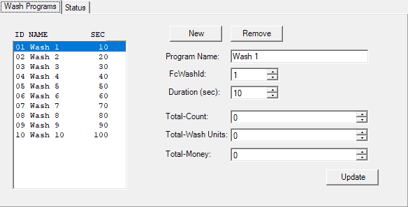 settings of a wash point
