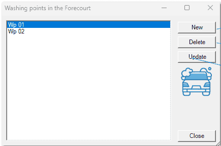 wash points in forecourt